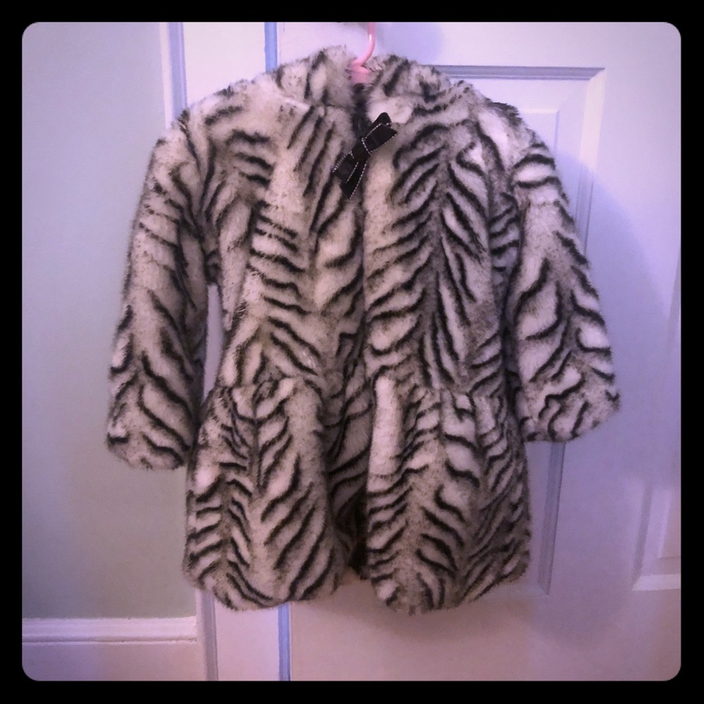 Toddler girl faux fur coat size 3